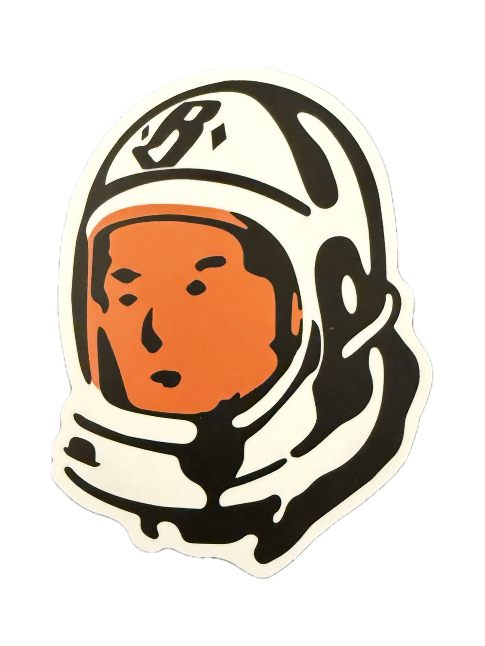 Billionaire Boys Club BBC Orange Astronaut Head Logo Sticker Streetwear Decal